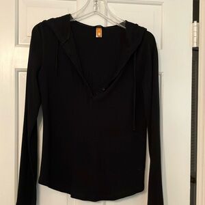 Black Lucy hooded top